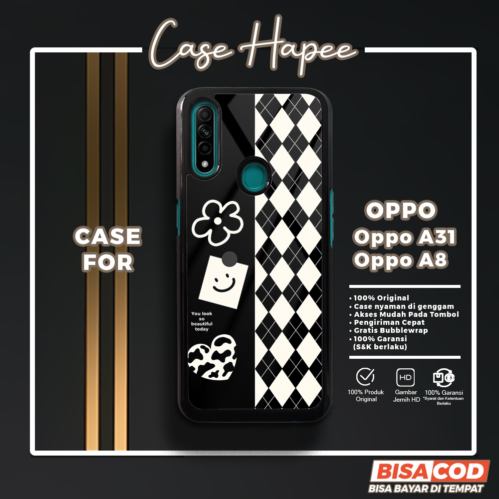 Case Oppo A31 A8 Casing Oppo A31 A8 [CHSB] Casehapee Case Glossy Case Aesthetic Custom Case Premium 