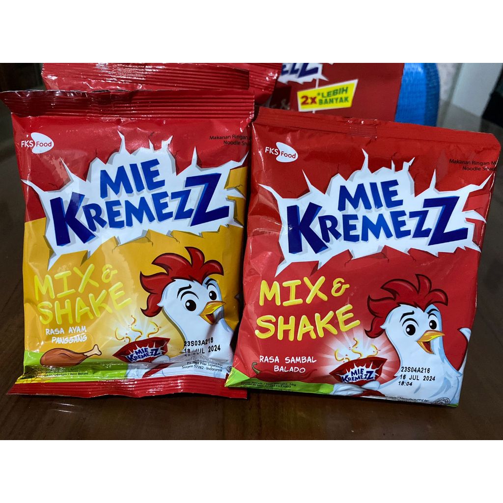 

Mie KremezZ Mix & Shake Per Renceng - Rasa Sambal balado - Ayam panggang