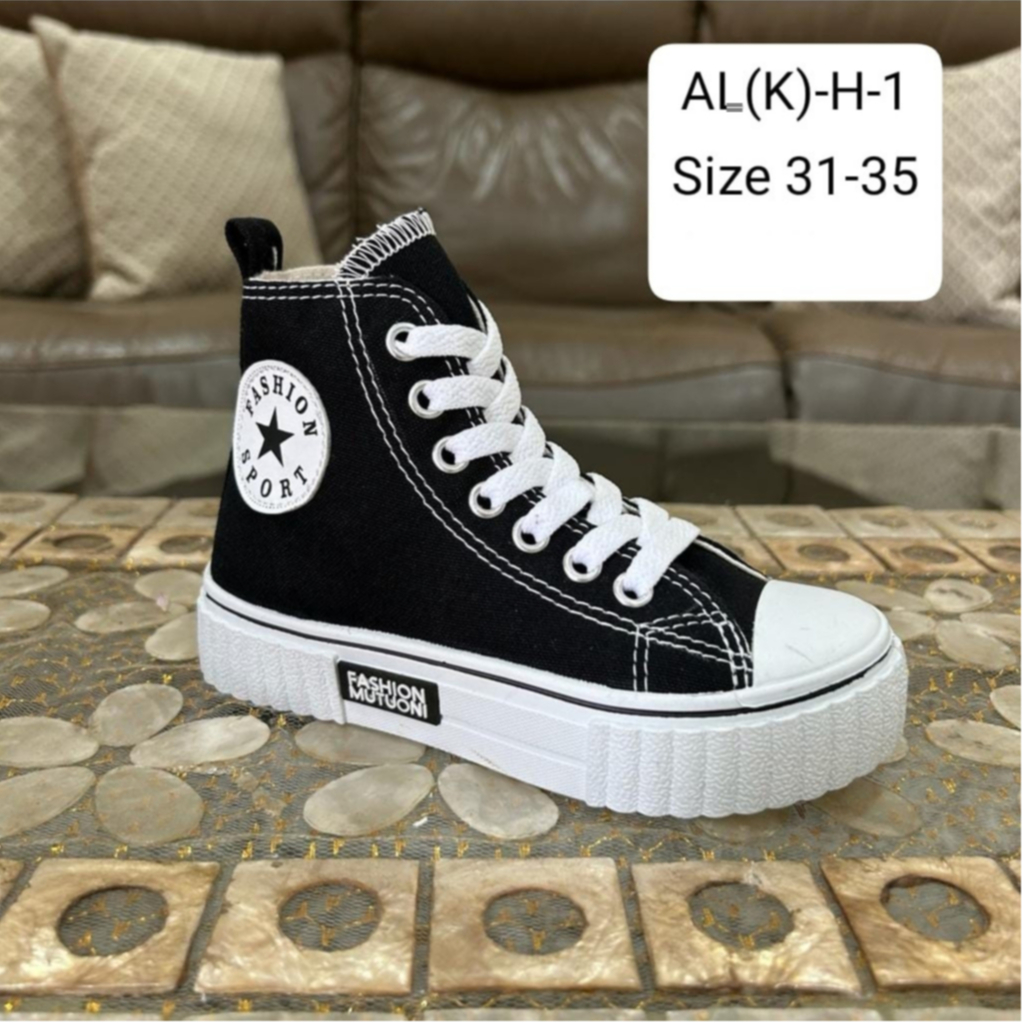 AL.02  Promo sepatu casual wanita hitam putih terlaris / sepatu sekolah wanita smp smk ootd keren