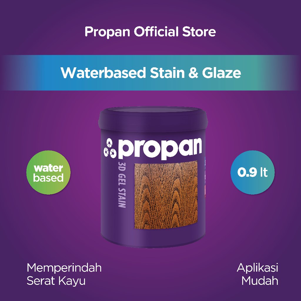 PROPAN 3D Gel Stain Waterbased Glaze & Stain 0.9 L