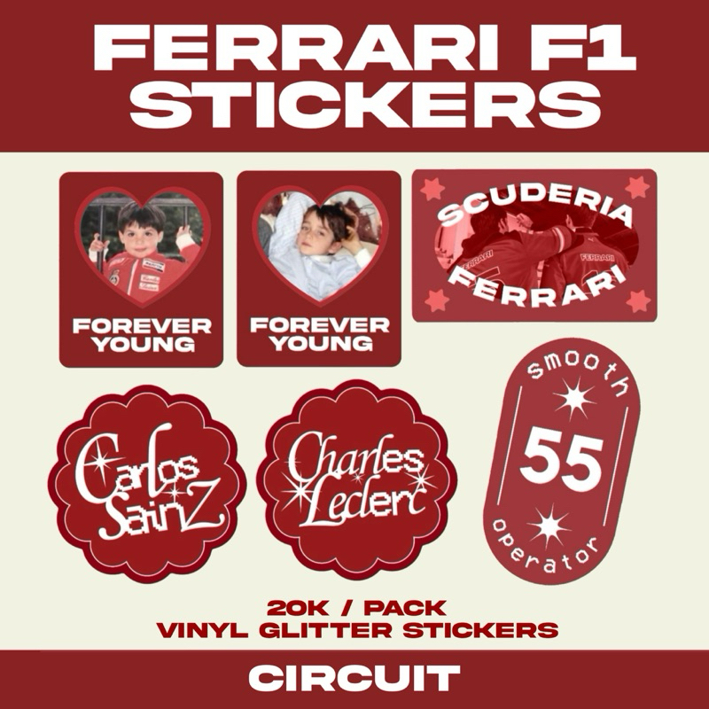 

ferrari f1 stickers | by circuit