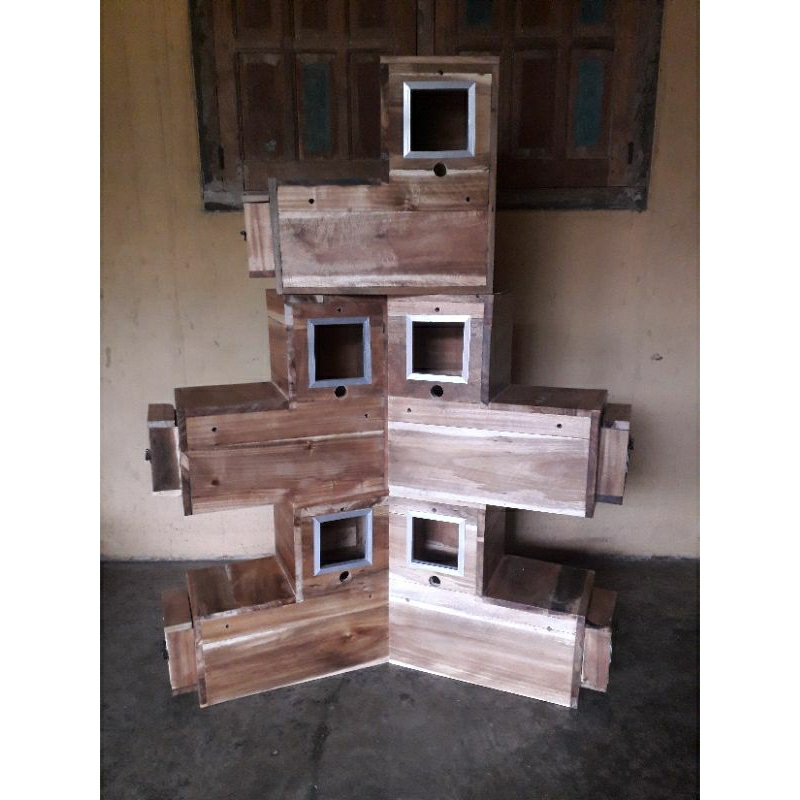 sarang burung / glodok burung model L ukuran medium parrot atau burung paruh bengkok kakatua, afgrey