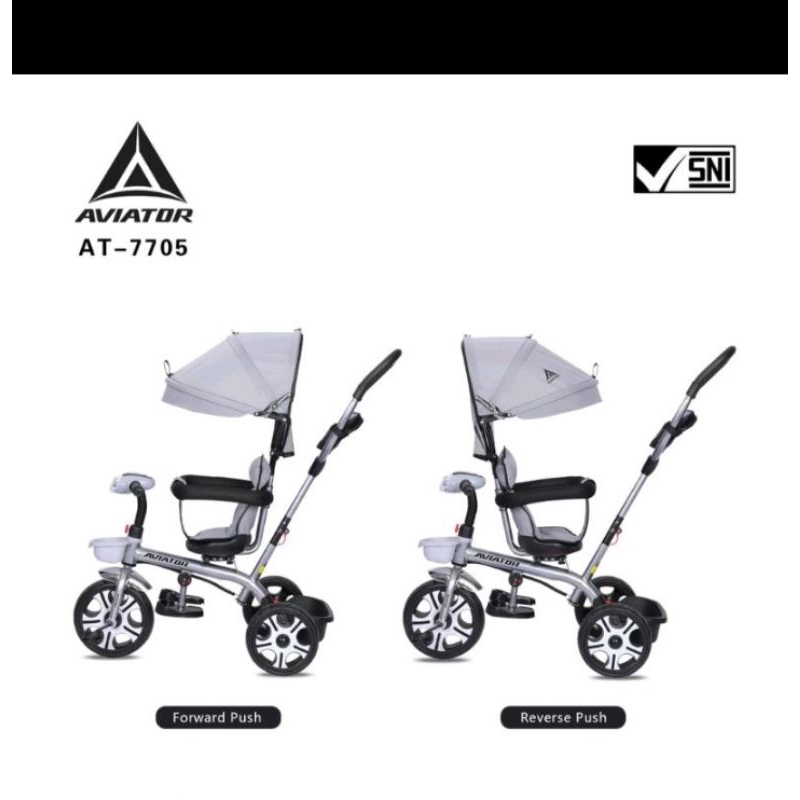 sepeda anak roda 3 aviator at -315-7/7705/7711/7713 kursi bisa di putar
