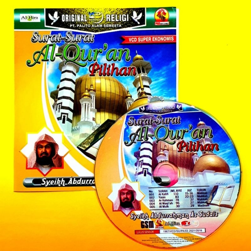 KASET VCD MUROTTAL AL QURAN-MUROTTAL ALQURAN 30 JUZ SURAT PILIHAN-MUROTTAL 30 JUZ SURAT PILIHAN-KASE