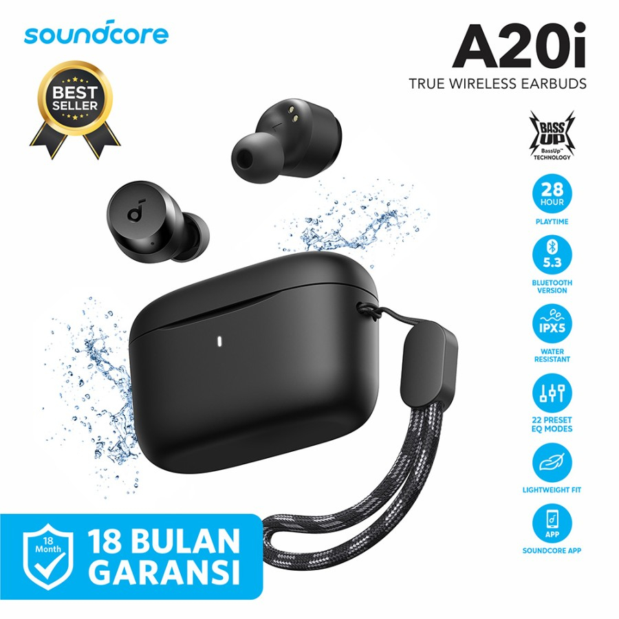 TWS Anker SoundCore A20i - A3948 headset earphone bluetooth