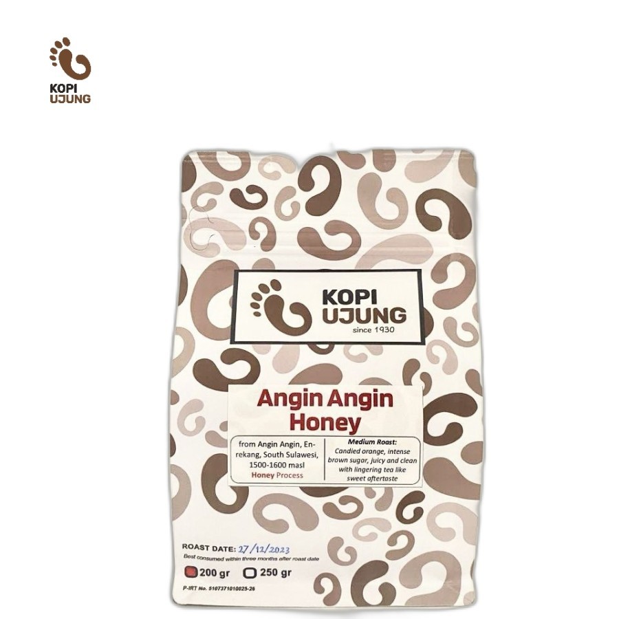 

Kopi Ujung Arabica Enrekang Angin-angin Honey 200 Gram