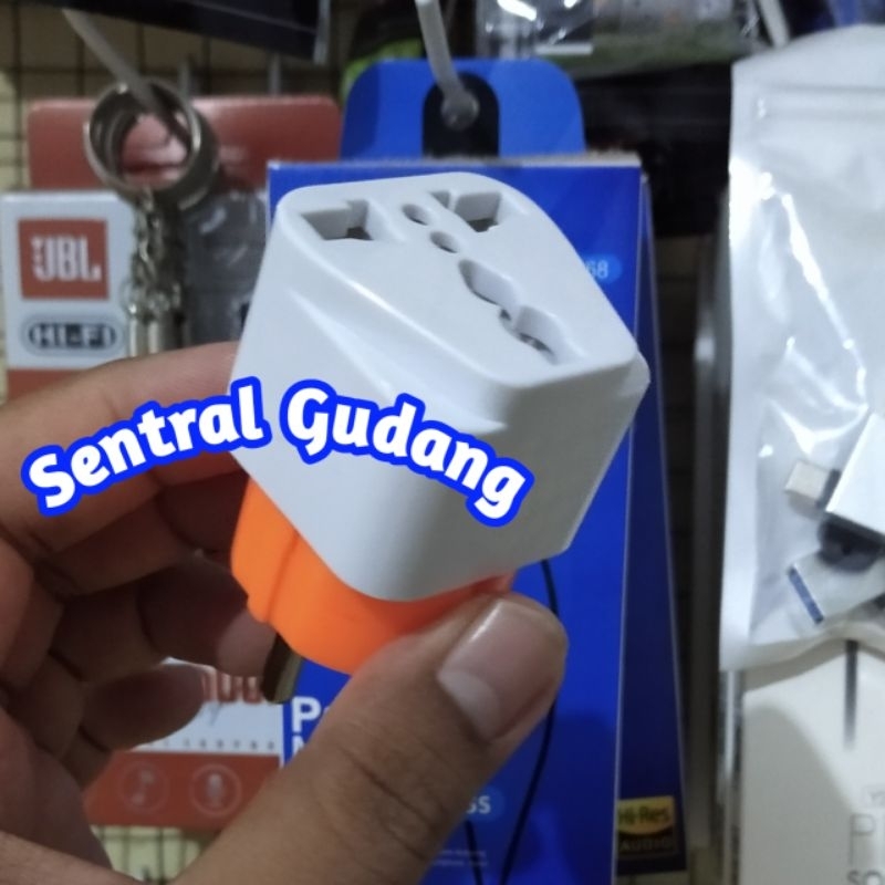 Colokan Kaki 3 ke Kaki 2 Colokan Over Steker Serbaguna Adaptor Kaki 3 ke Kaki 2