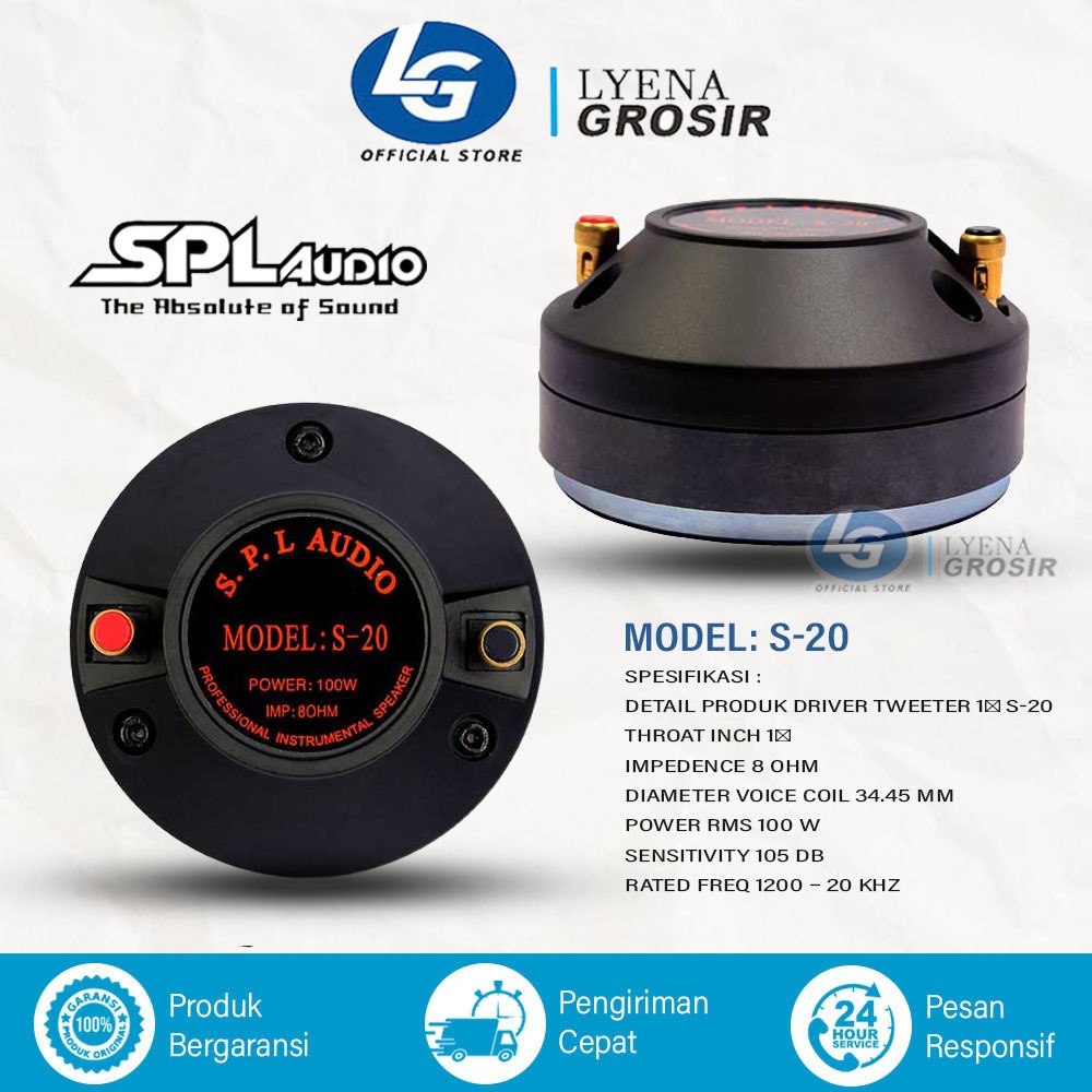 DRIVER TWEETER SPL AUDIO S 20 S-20 ORIGINAL