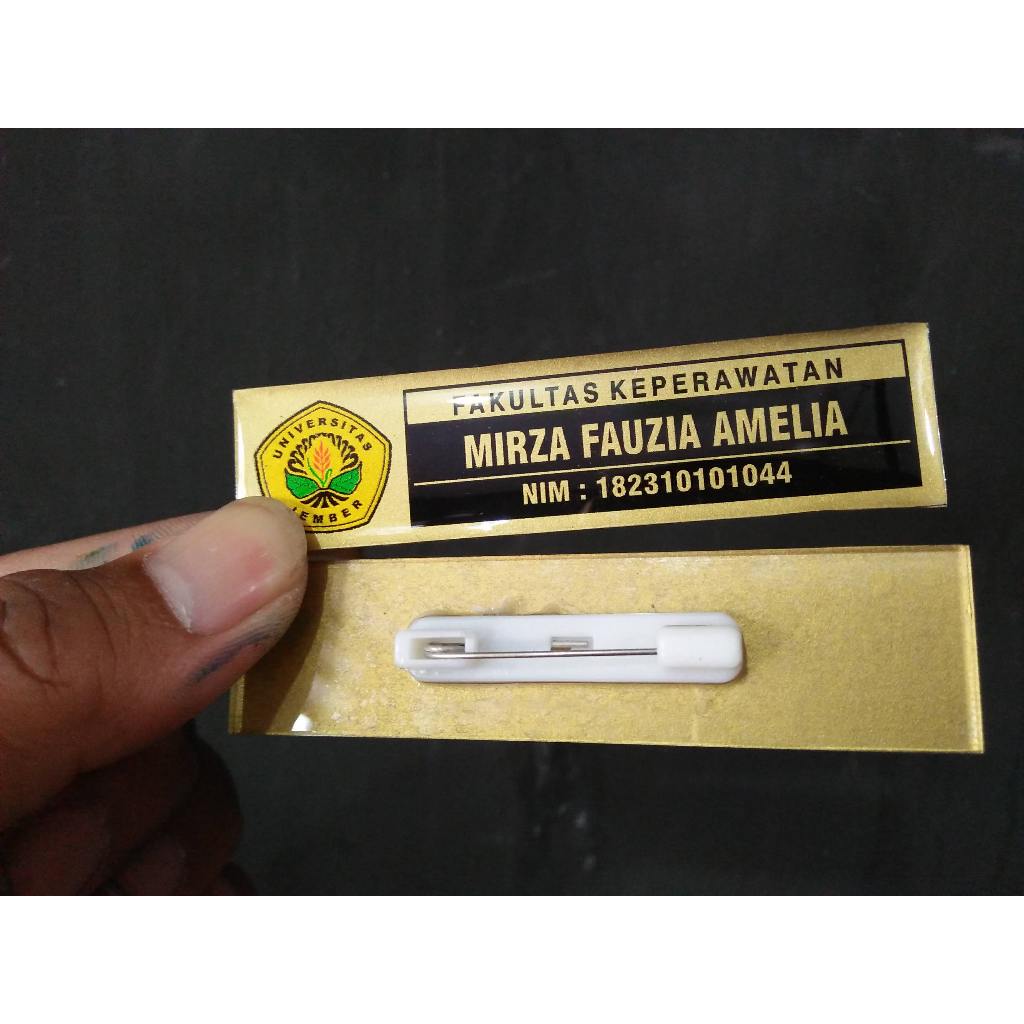 

Nama Dada Resin atau name tag