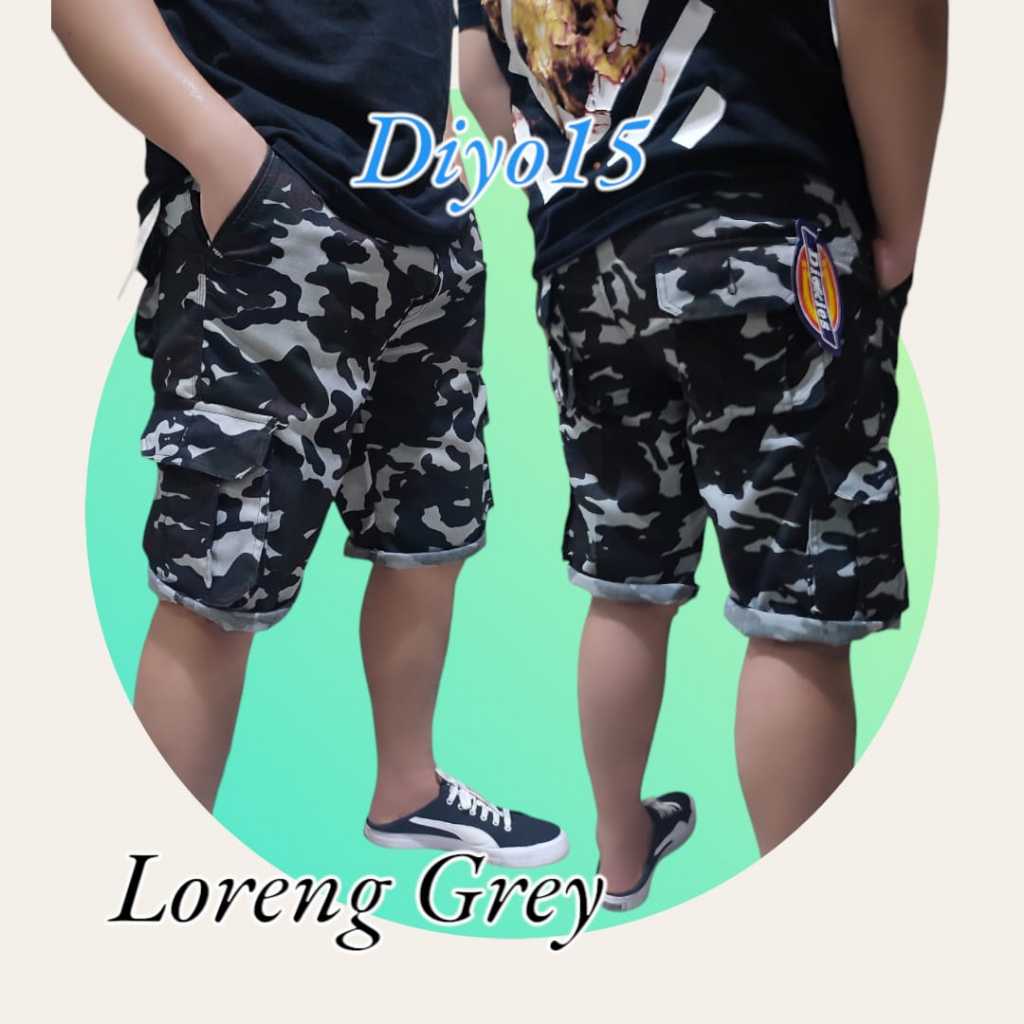 Celana pendek dewasa cargo loreng dewasa/Celana pendek Pria