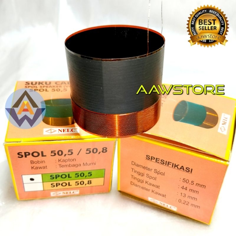 Spool speaker Nelc 50.5mm spul spiker 50,5mm voice coil 2 inch 10in 12in 15in