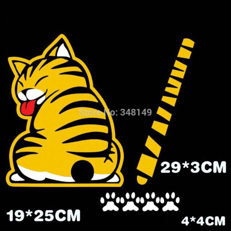 sticker stiker kaca mobil belakang stiker mobil Ayla Agya Honda jazz stiker gambar kucing
