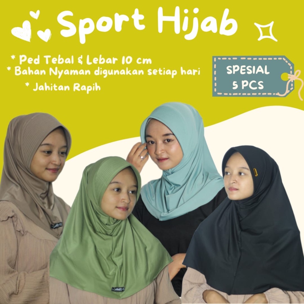 KERUDUNG SPORT PET LEBAR OLAHRAGA - DAYLI HIJAB GROSIR