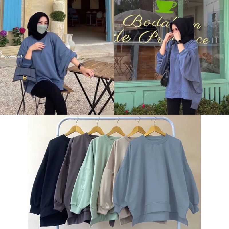 Sweater XXXL Oversize | Sweater Batwing XXXL Oversize Basic Oblong | Sweater Wanita Oversize | Sweat