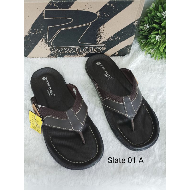 Pakalolo Boots Sandal Jepit Kulit Pria Slate 01 Pakalolo Original