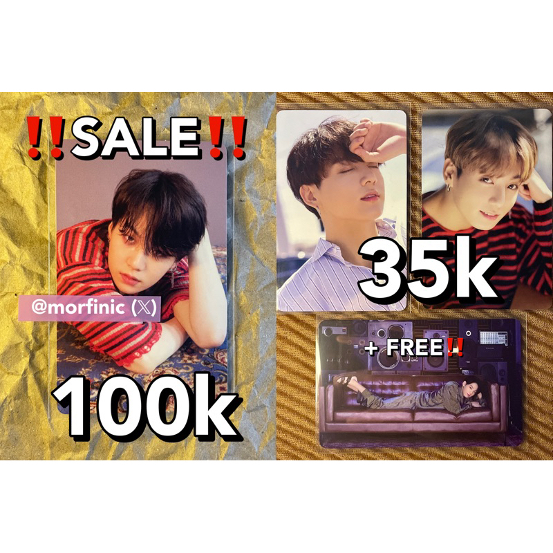 ‼️SALE‼️ Photocard Official Yoongi LY Tear & Jungkook DICON 101 PC SUGA JUNGKOOK BTS (baca deskripsi