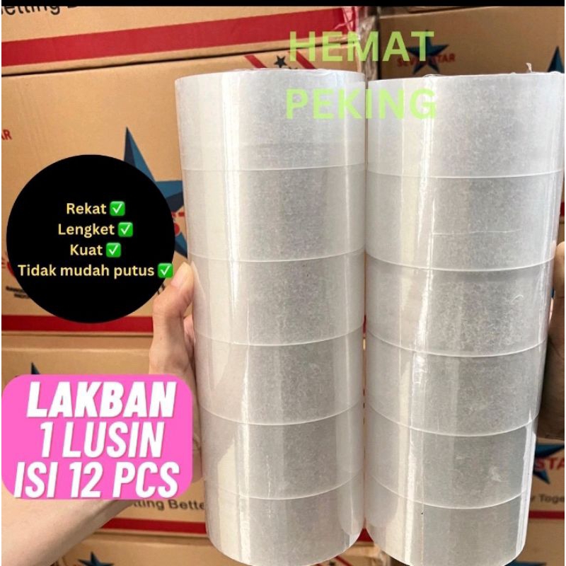 

Lakban Bening Coklat 1 Lusin Isi 12 Pcs 2 inch 45 Mm x 90 Yard