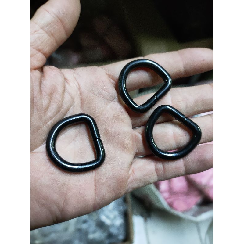RING D 2 CM TALI TAS HITAM PEKAT 12 PCS.