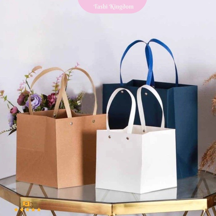 

XXL Kantong Bunga Bungkus Kantong craft paperbag toples hampers kado Tas Kado Tali Tebal