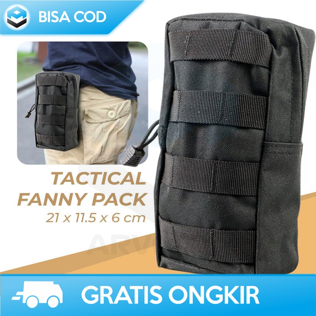 TAS PINGGANG TACTICAL ARMY KECIL TALI FANNY PACK MEDIS MULTIFUNGSI