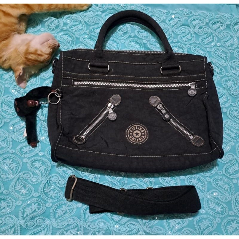 Kipling Hitam ala Balenciaga sling bag top Handle preloved Seken Bekas