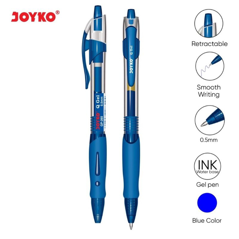 

Pulpen Gel 265 Joyko Biru