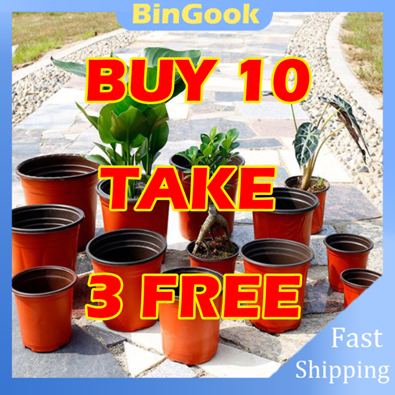 【Beli 10 Gratis 3】Pot Bibit Pot Bunga Pembibitan Untuk Transplantasi Succulent Berformasi Plastik Tanam Pot