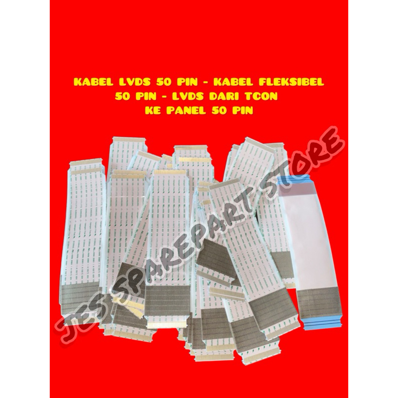 KABEL LVDS 50 PIN - KABEL FLEKSIBEL 50 PIN - LVDS DARI TCON  KE PANEL 50 PIN