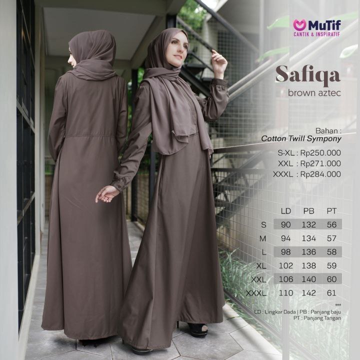 Gamis Safiqa New - Mutif Safiqa New || Baju Mutif Premium