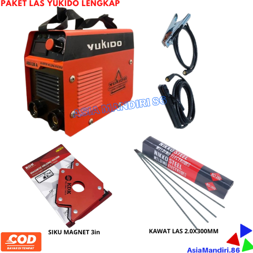 MESIN LAS 450 WATT- YUKIDO Inverter MMA 120 IGBT 400 watt / Mesin las / Mesin trafo las / welding