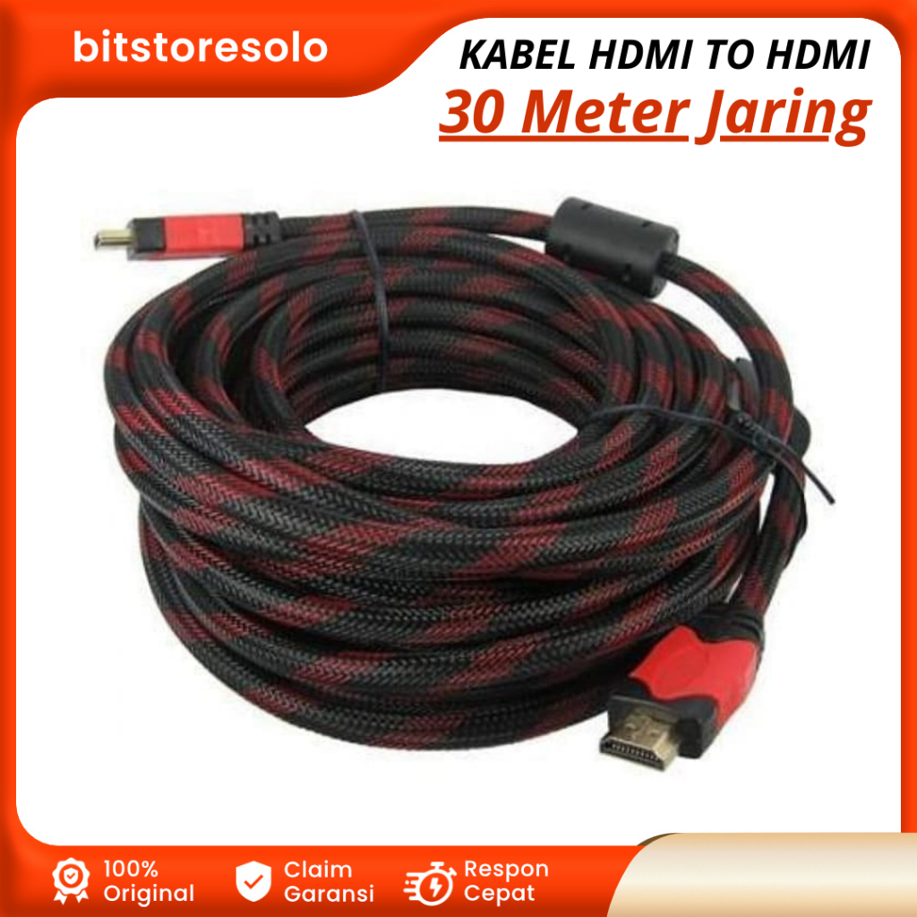 Kabel HDMI To HDMI 30 Meter Kabel HDMI Jaring 30Meter