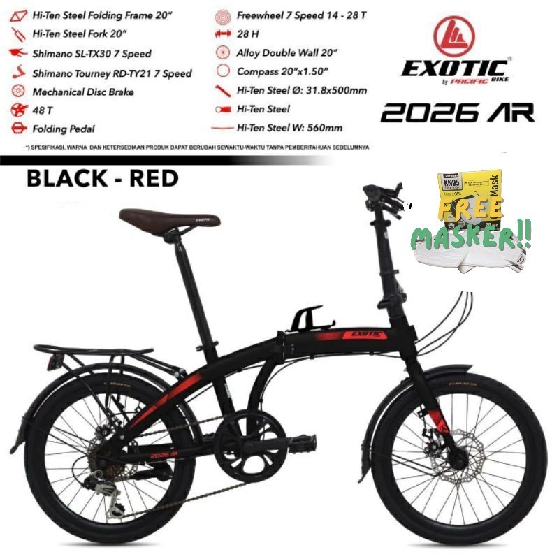 Sepeda Lipat 20 inch Exotic ET2026 AR
