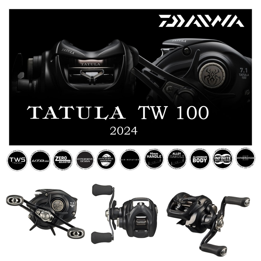 Daiwa 2024 Tatula TW 100 Baitcasting BC Reel Pancing