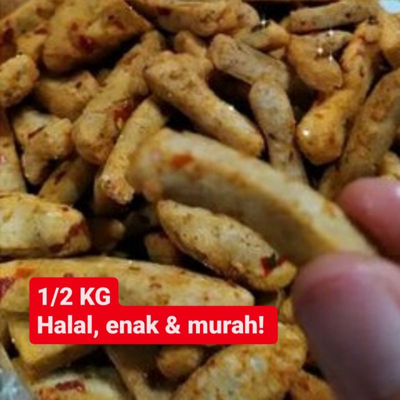 

500g Bastik Daun Jeruk/Bakso Goreng Bentuk Stik/Snack Kiloan Murah