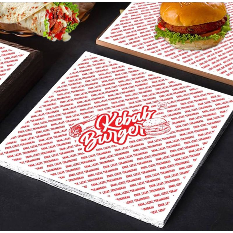 Kertas pembungkus kebab dan burger