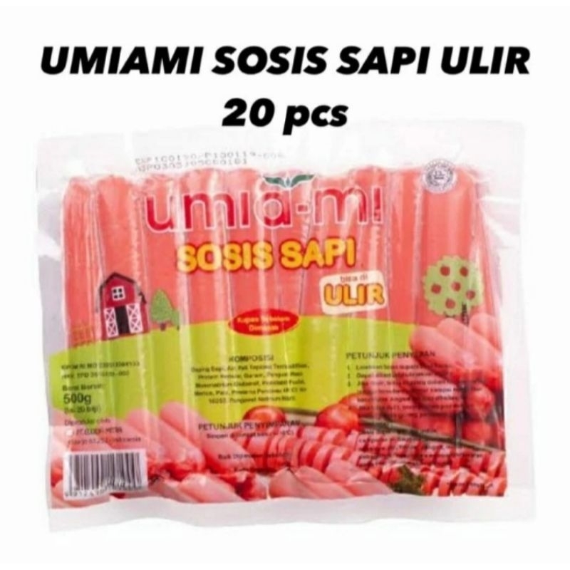 

Umia-Mi Sosis Sapi Ulir isi 20 biji | Berat Bersih 500gr