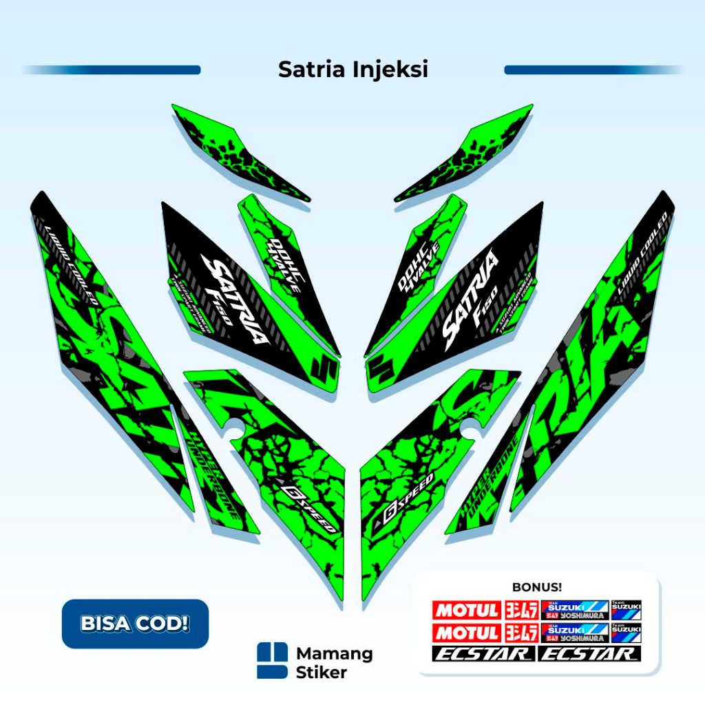 Striping Satria FU Injeksi Variasi (5) F150 R150 Custom Original Raider Aksesoris Api Speed Karbu 20