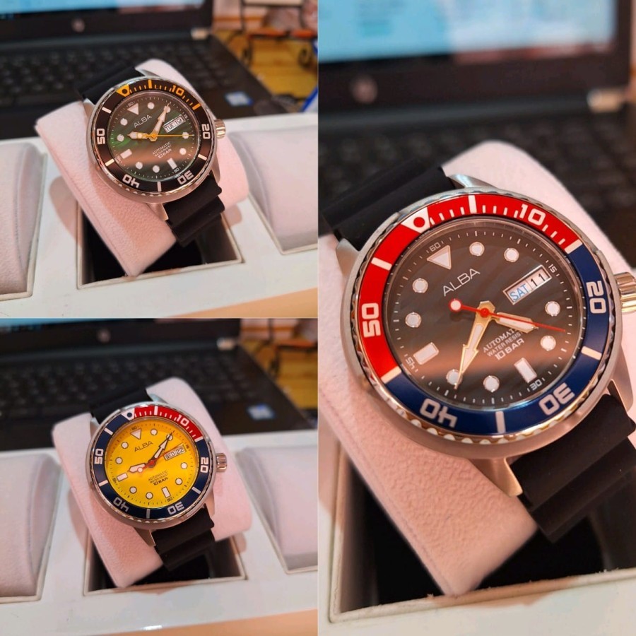 JAM TANGAN PRIA ALBA AL4351X1 AL4615X1 AL4349X1 AUTOMATIC RUBBER ORGINAL