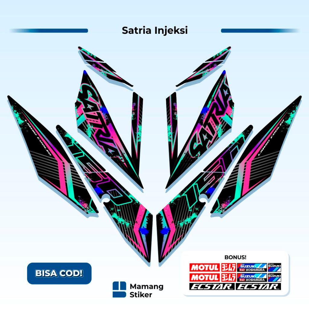 Striping Satria FU Injeksi Variasi (14) F150 R150 Custom Original Raider Aksesoris Api Speed Karbu 2