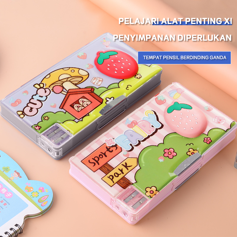 

Gaya pola stroberi, kartun penampilan, dan kedua sisi dapat dibuka, memungkinkan anak -anak untuk berkembang dalam pembelajaran bahagia!