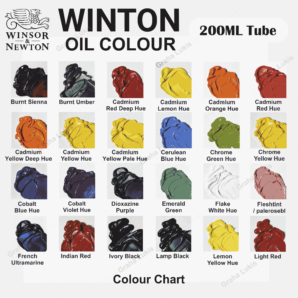 

Winsor & Newton Winton Oil Colour 200ml / Cat Minyak Winsor Winton