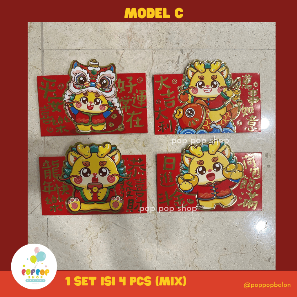 

Angpao Imlek Hongbao Premium 2024 / Angpao Panjang Barongsai
