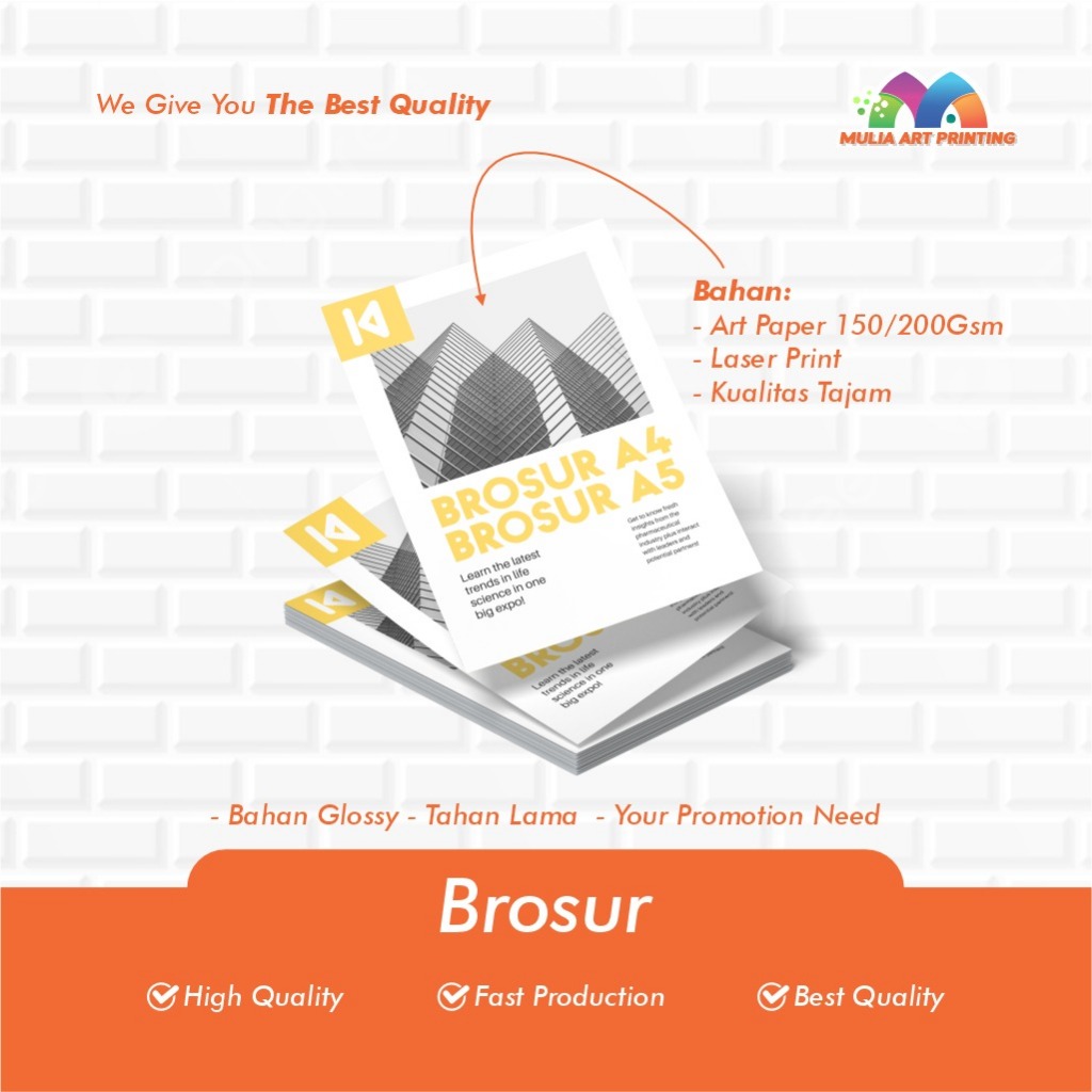 

BROSUR, FLYER, LEAFLET BAHAN ART PAPER 150/200GSM