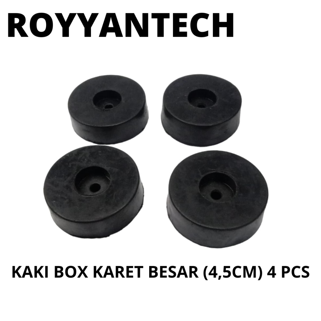 KAKI BOX KARET BESAR 4,5 CM KARET BOX AMPLIFIER POWER  4 BIJI SATU SET