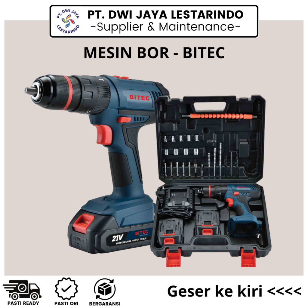 Mesin Bor / Battery Impact Drill (BID 1321 Li-YS) - BITEC