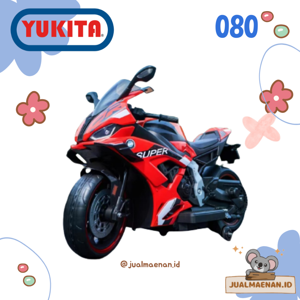 Mainan Anak MOTOR AKI YUKITA 080 - BAN KARET