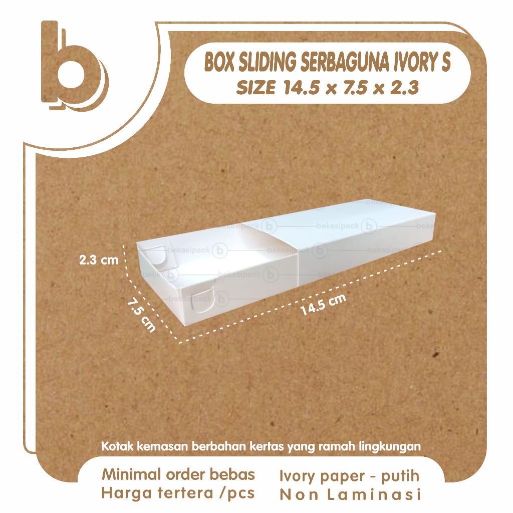 

Sliding Box Serbaguna S Ivory Natural 14.5x7.5x2.3 I SBSSIN00454