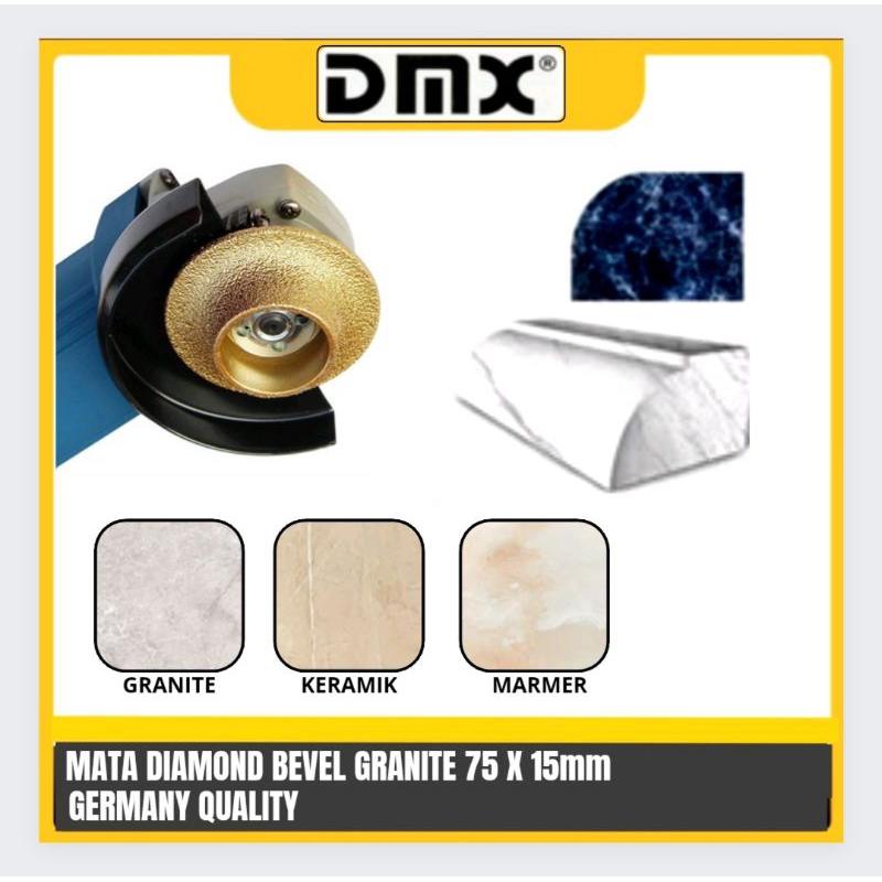 Mata Grenda Bevel Poles Granite Keramik Kaca 3" Domax