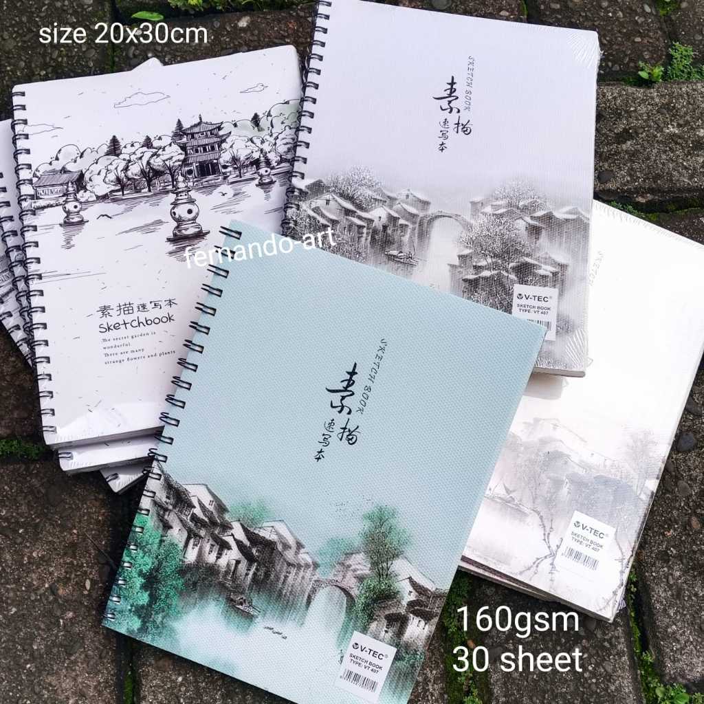 

Sketch Book 160gsm 30 Sheet A4 Tanggung (21x28.5cm) / Buku Gambar Sketsa 160 gsm 30 Lembar