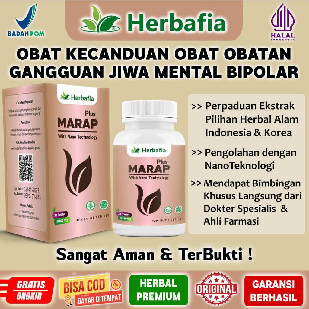 Herbafia Obat Kecanduan Obat-Obatan Gangguan Jiwa Mental Bipolar